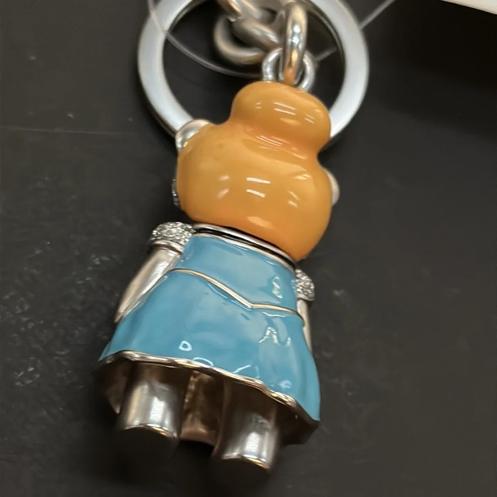 Coach Silver Disney CINDERELLA BEAR Handbag Charm Fob Keychain C0266 Princess - Picture 7 of 9